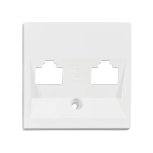 Mască pentru priză Schrack Visio S50, 2×RJ45 Toolless Line, EV104004 — Set 2 bucăți