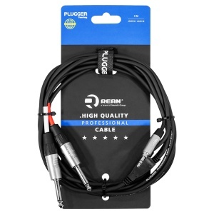 PLUGGER Cablu Y Jack tată 3.5 mm stereo – 2 x Jack 6.35 mm mono 3 m_enervolt.ro