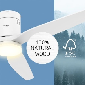Ventilator de tavan TAURUS Polar 3B Pure, 30 W, 132 cm, LED 24 W-enervolt.ro
