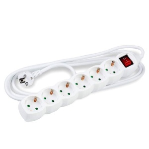 TECHNIK Prelungitor 6 prize, 3 m, cu întrerupător, cablu 3×1.5 mm²