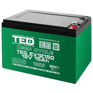 TED ACUMULATOR VEHICULE ELECTRICE DEEP CYCLE 12V 15AH