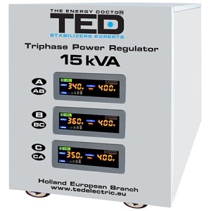 TED ELECTRIC STABILIZATOR TENSIUNE TRIFAZAT SERVOMOTOR 15KVA