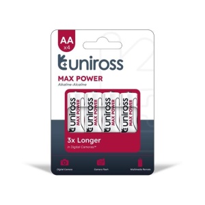 UniRoss Baterie alcalină Max Power R6 (AA), 4 buc/blister