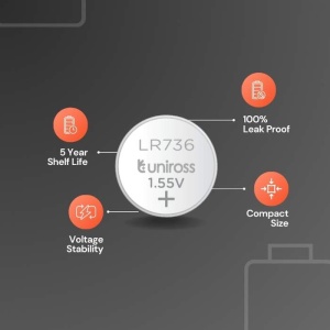 Uniross Baterie buton alcalina AG3, LR736, LR41, 10 buc-blister_enervolt.ro