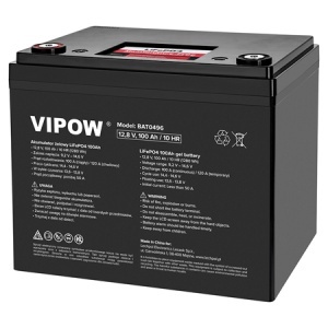 VIPOW ACUMULATOR LiFePO4 12.8V 100Ah BMS