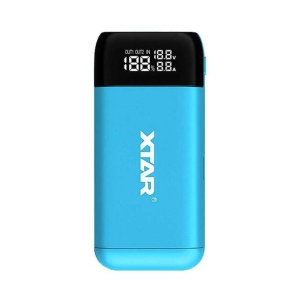 XTAR Incarcator acumulatori Li-ion 18650, 2 canale, functie powerbank, afisaj LCD