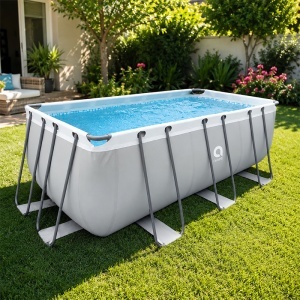 AVENLI Piscină cu cadru metalic, Dim. 400 × 207 × 122 cm
