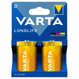 Baterii Alcaline VARTA Longlife LR20 (D), Blister 2 Bucăți