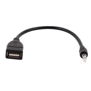 Cablu USB 2.0 A mamă – Jack 3.5mm 4P, 0.2 m, negru, resigilat - Img 2