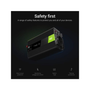 Greencell Invertor de tensiune 12V -> 230V, 300W, INV07, sinus pur, centrale termice - Img 2