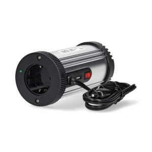 Nedis – Invertor tensiune cu undă sinusoidală modificată, 12V DC → 230V AC, 300W, 1x priză, 1x USB-A