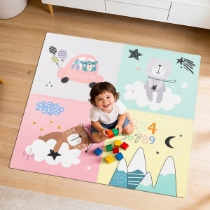 REBEL Covoraș educativ puzzle 120 x 120 cm, URSULETI, de la enervolt.ro