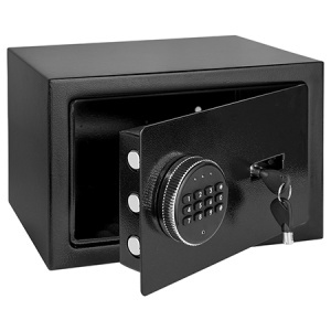 REBEL Seif electronic casnic cu PIN și cheie - Montaj Perete