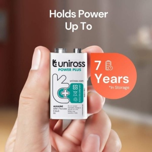 Baterie alcalina Uniross Power Plus 9V (6LR61), 1 buc-box_enervolt.ro