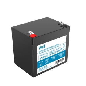 Well Acumulator litiu LiFePO4 12.8V 6Ah, terminal F2, Dim. 90x70x101(107) mm