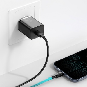  Încărcător rețea PD 20W 3A USB Tip C – Lightning 1m – negru-de la enervolt.ro