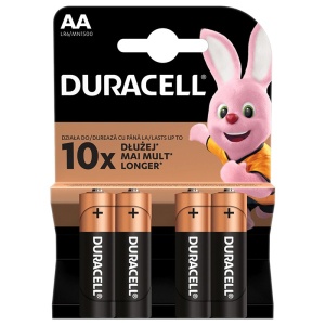 DURACELL Baterie alcalină LR06 (AA) 1.5V, blister 4 bucăți - ExtraDurata si ExtraPerformanta