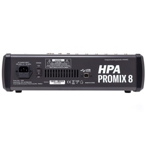 PROMIX8 HPA Mixer digital 8 canale 48V BT USB SD_enervolt.ro