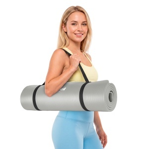 Saltea fitness 183 × 61 cm, grosime 1 cm, gri REBEL ACTIVE