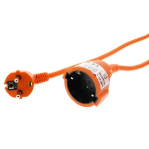Well – Cablu prelungitor 5m, 1.5 mm², Portocaliu, IP20 - Img 2