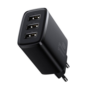 BASEUS Încărcător rețea Compact 17W, 3x USB-A-enervolt.ro