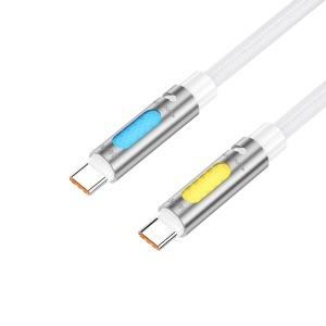 Cablu USB-C la USB-C 1.2 m 240W cu RGB și Aromatherapy - Culoare Alb-enervolt.ro