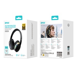 BWOO Casti Bluetooth cu ANC Premium Sound - Culoare Negru - Img 3
