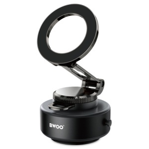 BWOO Suport telefon magnetic cu prindere ventuză - Culoare Negru