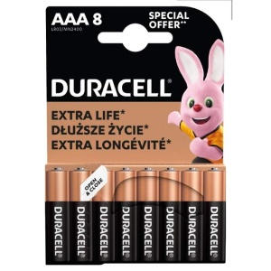 Duracell Baterie alcalina Basic R3 (AAA) Blister 8 buc