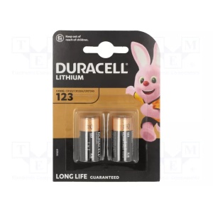 Baterie litiu ultra Duracell CR123A 3V, 2 buc-blister
