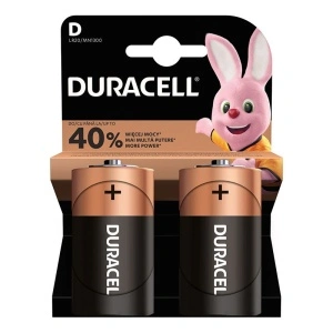 DURACELL Baterii alcaline D LR20. 1,5 V, blister 2 bucăți