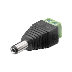 GooBay Mufă alimentare tată DC 2.1x5.5 mm cu bloc terminal cu șurub pentru CCTV – Set 5 buc.