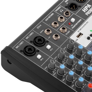 PROMIX4 Mixer digital 4 canale 48V BT USB SD HPA by enervolt.ro