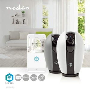 Nedis Camera Smart WiFi IP HD 720p cu funcție de rotire/inclinare