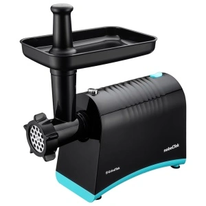 NOBELTEK Mașină de tocat carne 1000 W, 1 kg/min, 3 discuri, accesorii pentru roșii și cârnați