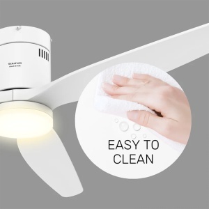Ventilator de tavan TAURUS Polar 3B Pure, 30 W, 132 cm, LED 24 W, enervolt.ro