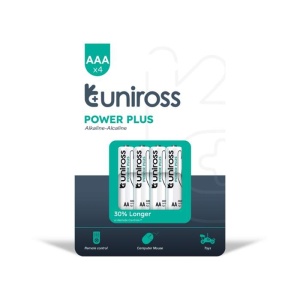 Uniross Baterie alcalina Power Plus R3 (AAA), 4 buc/blister