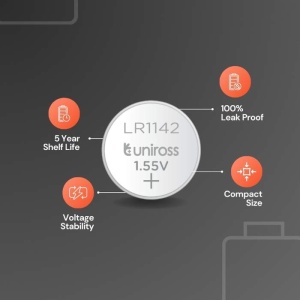 Uniross Baterie buton alcalină AG12 / LR1142 / LR43 – blister 10 buc - Img 4