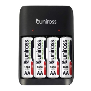 UniRoss Incarcator NiMH AA si AAA, UCU010A + 4x AA 1300mAh - Img 2