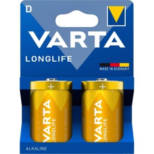 Varta Baterie Alcalină R20 (D) Longlife, Set 2 Bucăți