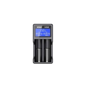 XTAR Incarcator acumulatori Li-ion, 2 canale, afisaj LCD, VC2
