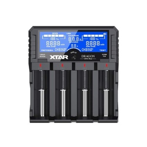 XTAR Incarcator acumulatori Li-ion, NiMH, 4 canale, Dragon VP4 Plus, afisaj LCD