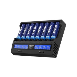 XTAR Incarcator acumulatori Li-ion, NiMH, 8 canale, afisaj LCD, USB-C, VC8 - Img 3