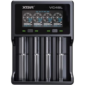 XTAR Incarcator acumulatori Li-ion, VC4SL NiMH, 4 canale, afisaj LCD