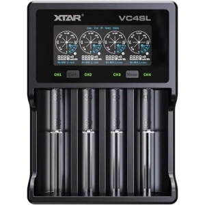 XTAR Incarcator acumulatori Li-ion, VC4SL NiMH, 4 canale, afisaj LCD