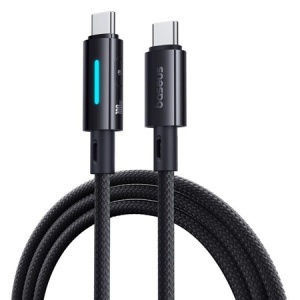 BASEUS Cablu USB‑C – USB‑C 100W 2m – Lit Button-Control negru
