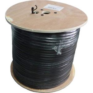 Cablu coaxial RG6 cu sufa, fire oțel cuprat, triplu ecranat, rolă 305m