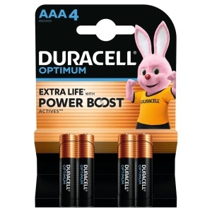 DURACELL Baterie alcalină Optimum LR03 (AAA) Blister 4 buc