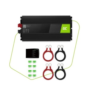 Green Cell – Invertor de tensiune 12V → 230V, 3000W, sinus pur, INV15 - Img 2
