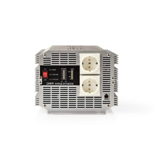 Nedis Invertor de tensiune 12V DC → 230V AC, 2500W, 2x Schuko - Img 3
